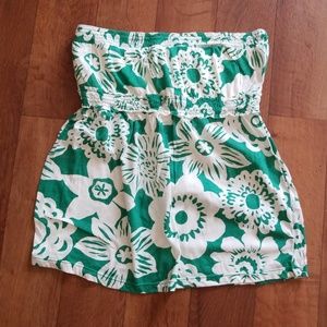 Aeropostal flower strapless top.